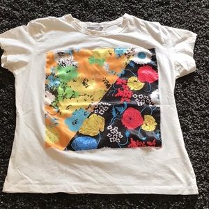 Zara floral design t-shirt